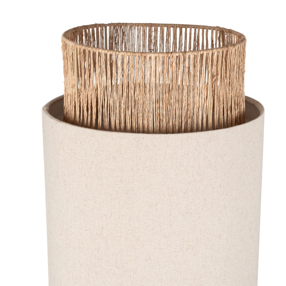 Lampadaire en lin et jute, H126 cm — vue 4