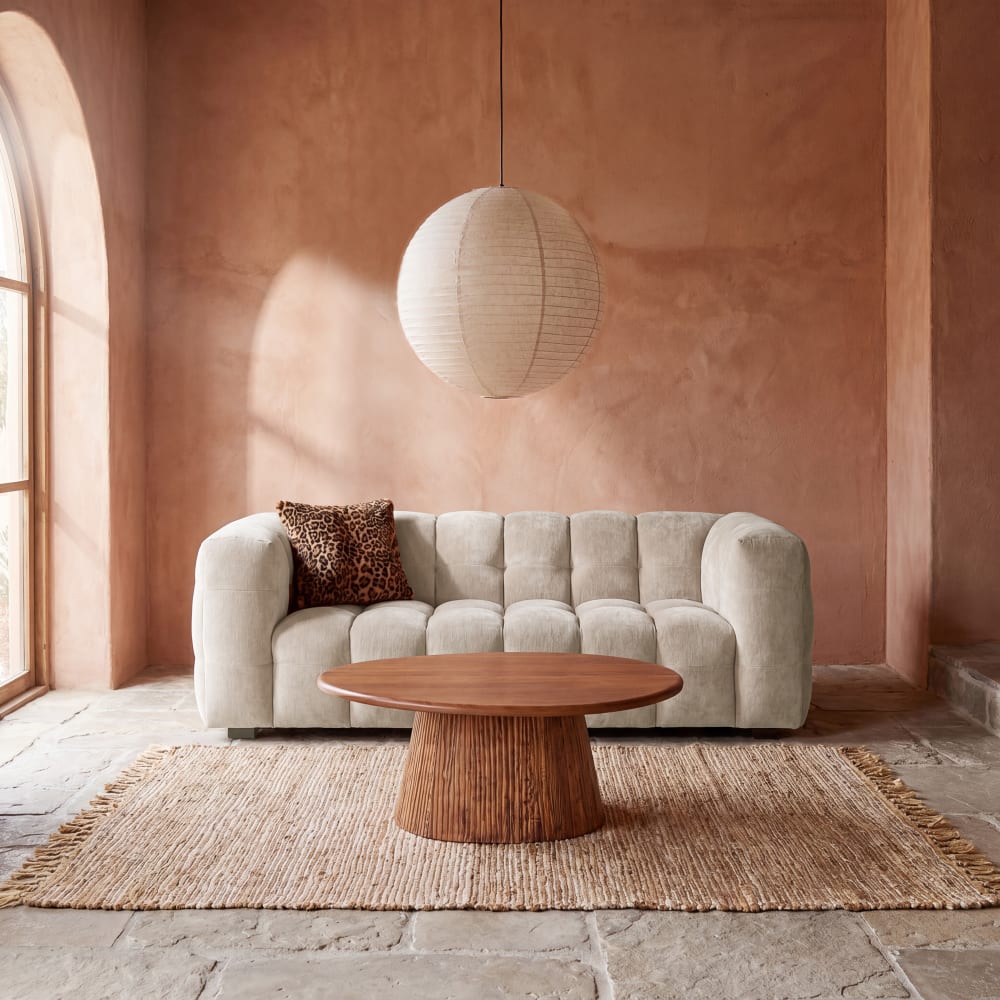 Suspension non électrifiée beige crème, Ø60 cm
