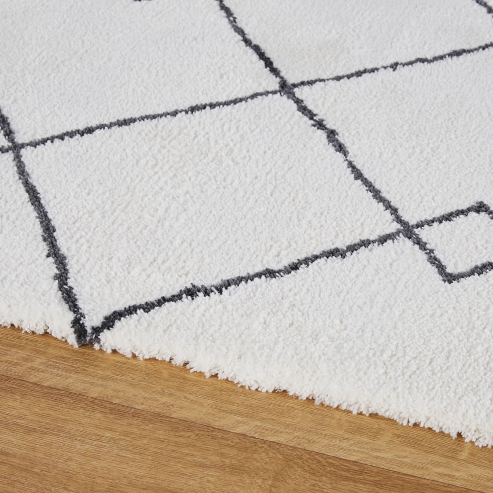 Tapis tufté noir et blanc, 160x230 cm — vue 3