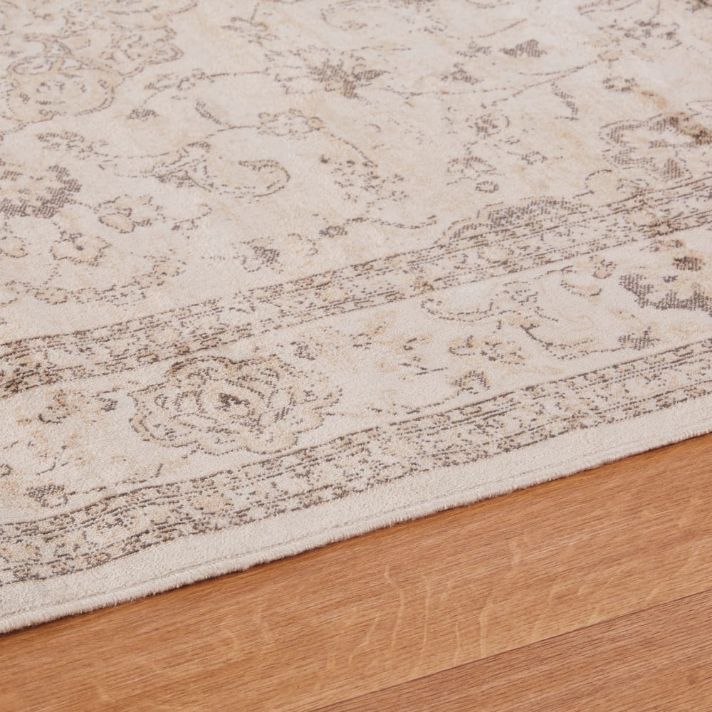 Tapis tissé jacquard gris et beige, 160x230 cm — vue 3