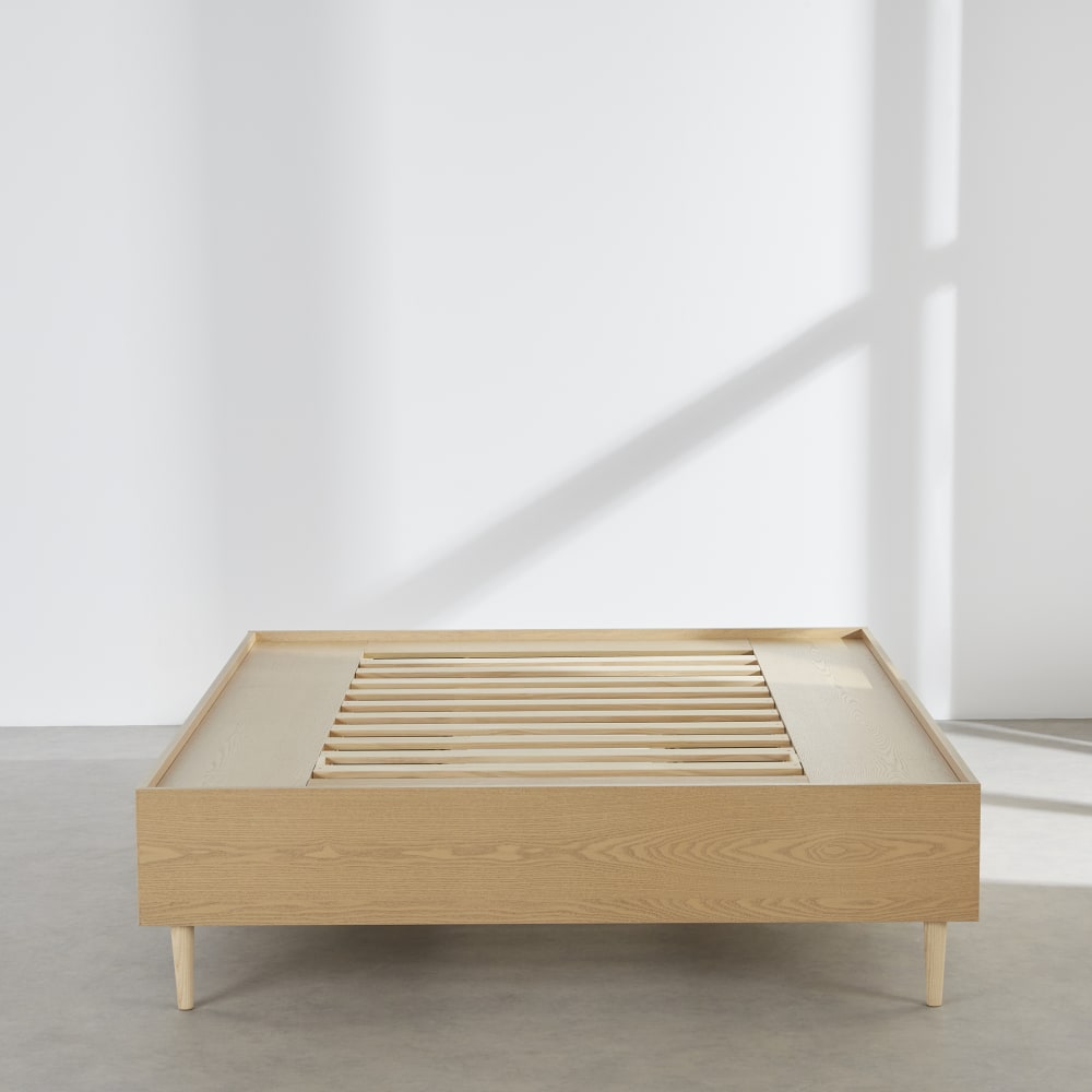Lit 4 tiroirs en bois de pin et métal 160x200 avec sommier à lattes — vue 4