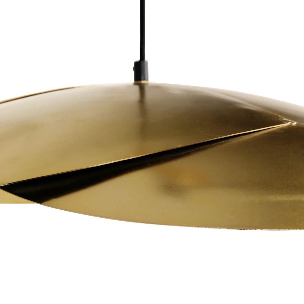 Suspension florale en métal doré brillant — vue 3