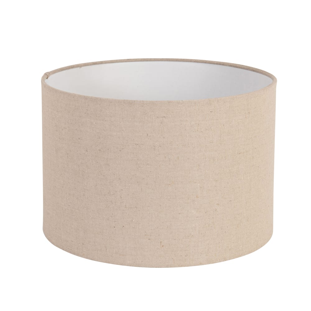 Abat-jour tambour en polyester recyclé beige crème