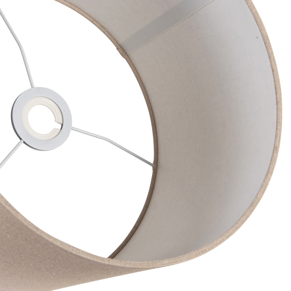 Abat-jour tambour en polyester recyclé beige crème — vue 3