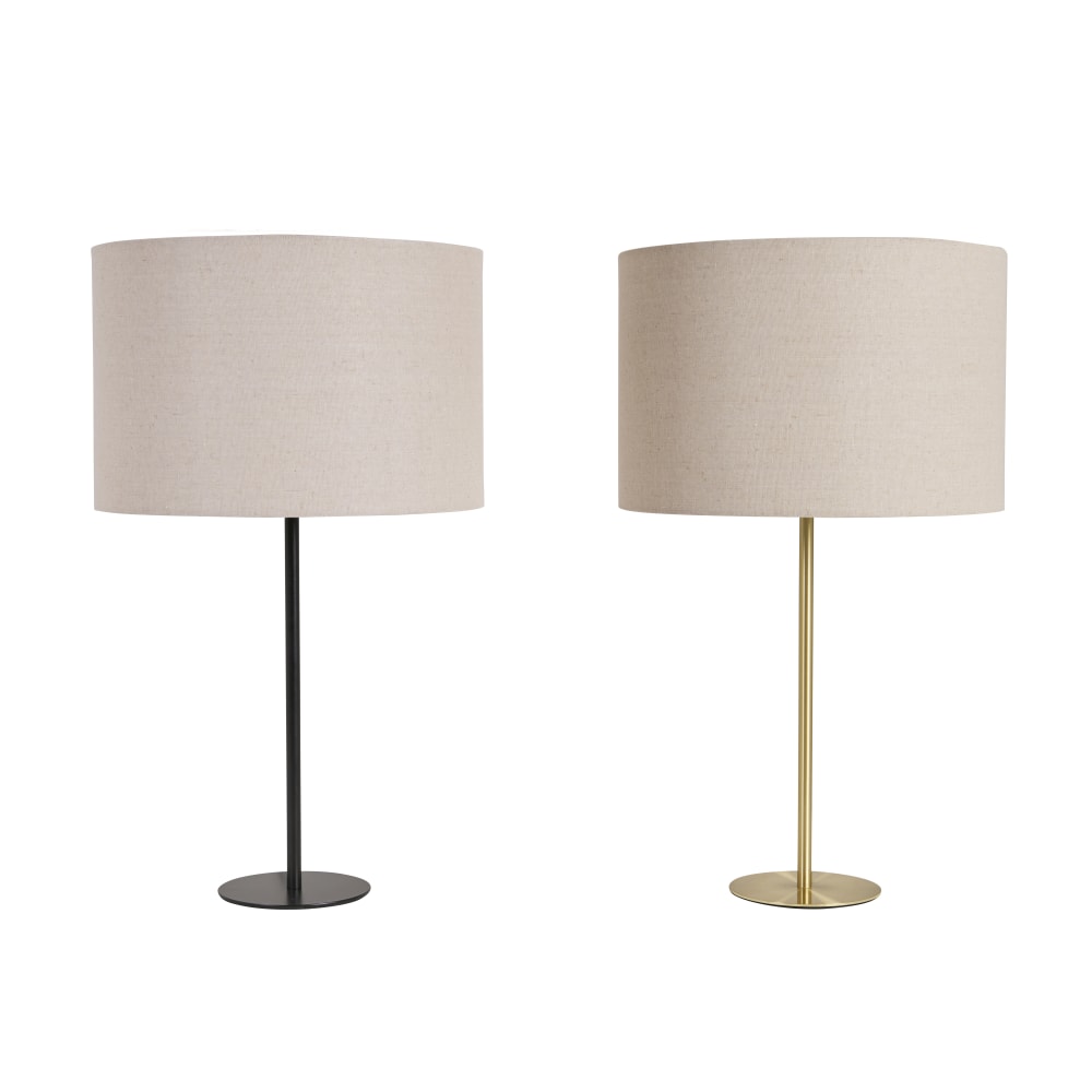 Abat-jour tambour en polyester recyclé beige crème — vue 4
