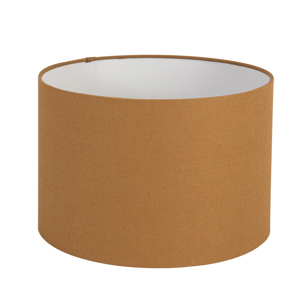 Abat-jour tambour en polyester recyclé marron