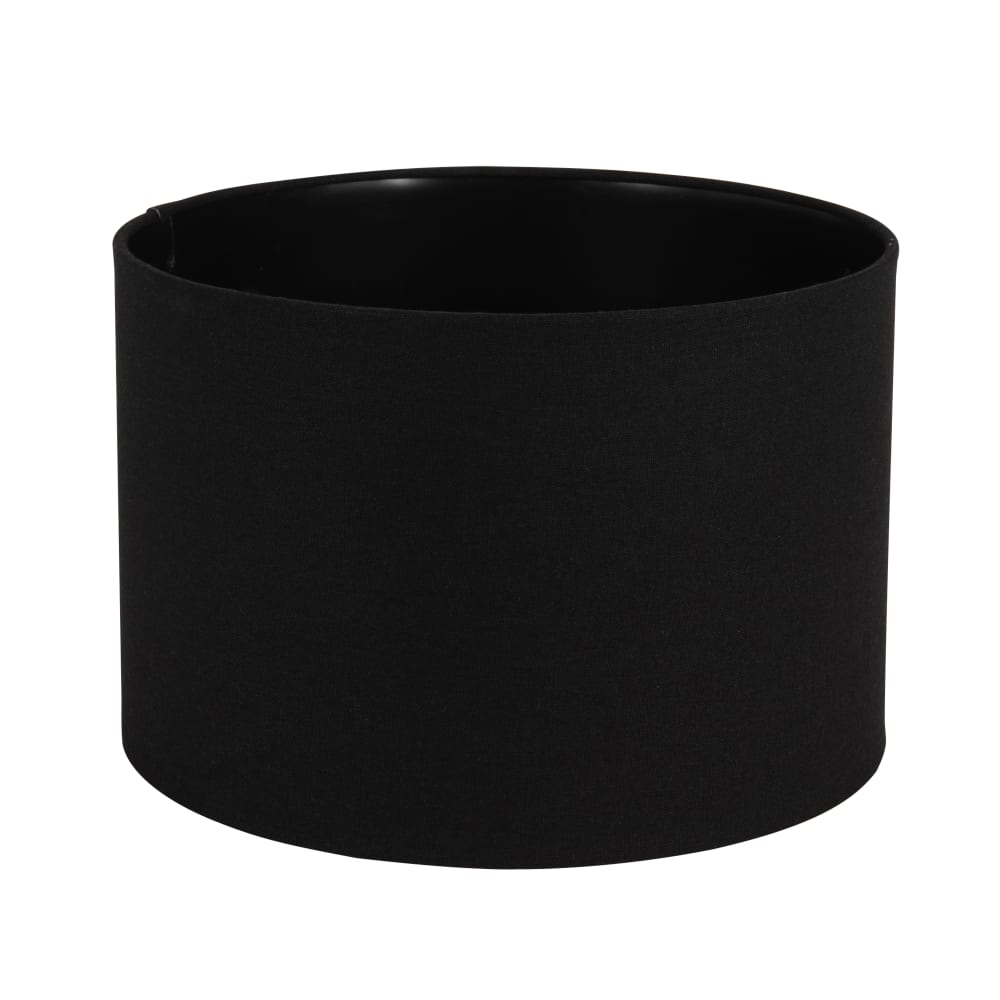 Abat-jour tambour en polyester recyclé noir