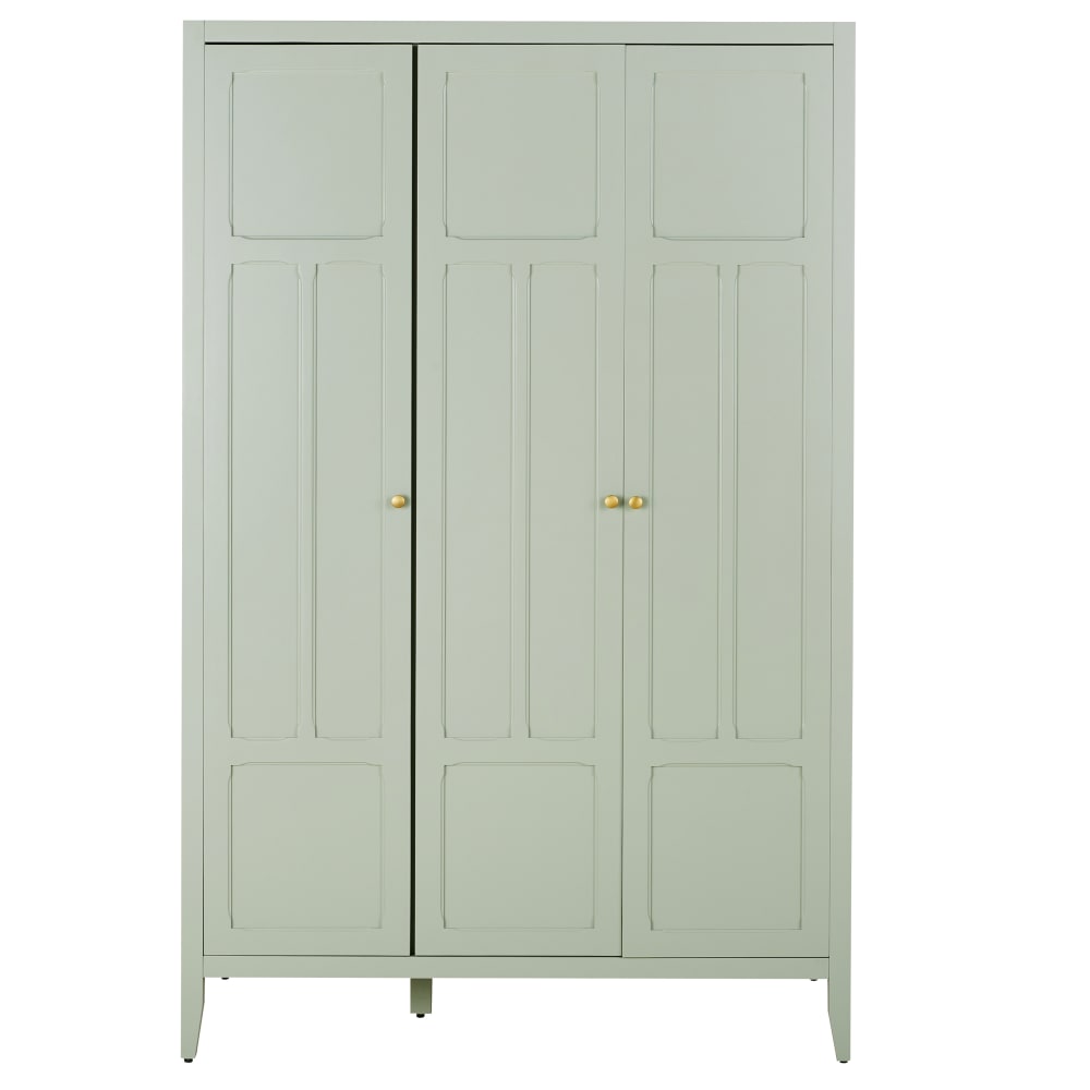 Armoire 3 portes vert clair, L120 cm