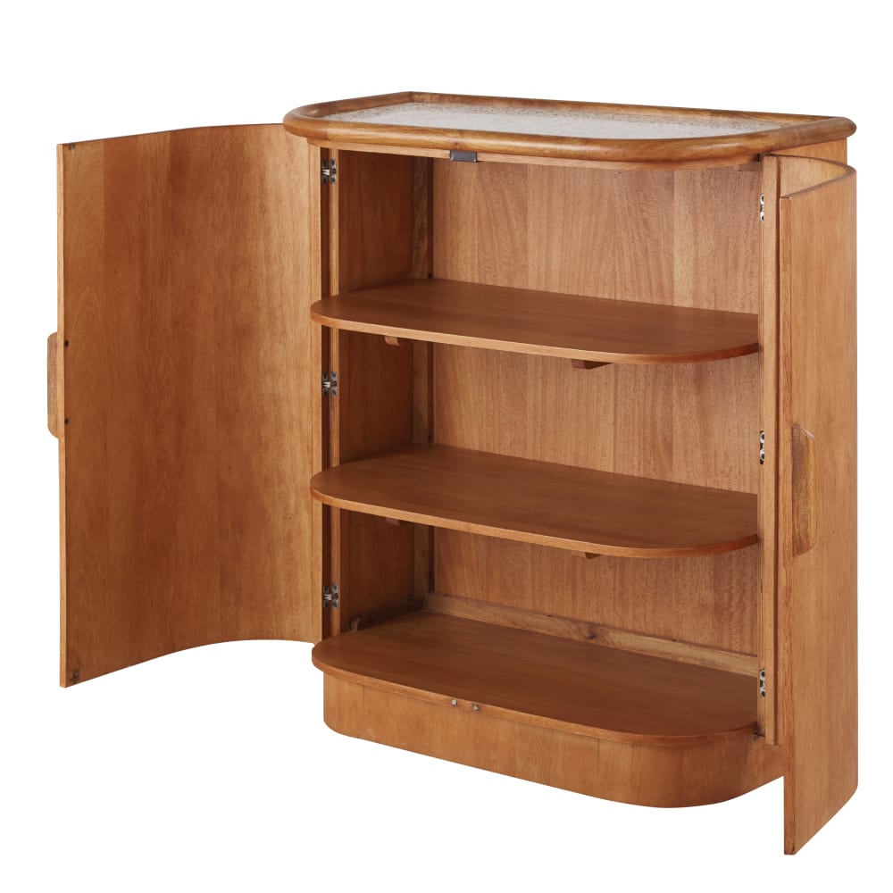 Schrank aus massivem Mangoholz mit Terrazzo-Oberfläche - Maisons