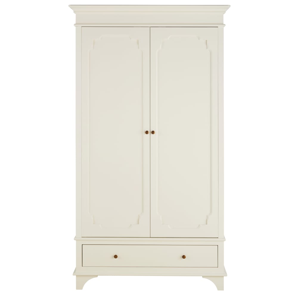 Armoire 2 portes 1 tiroir blanc L104