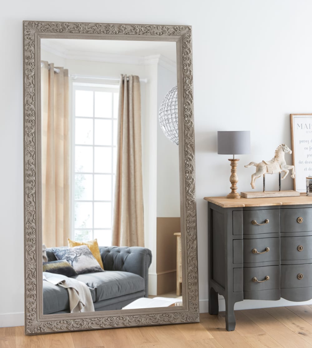 Grand miroir rectangulaire