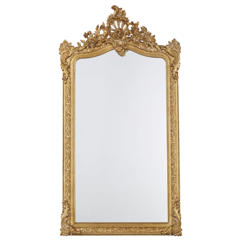 Miroir rectangulaire doré, 85x155 cm