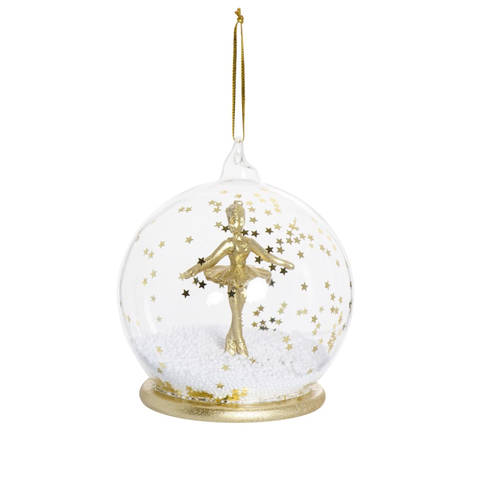 Bola de Navidad con bailarina dorada