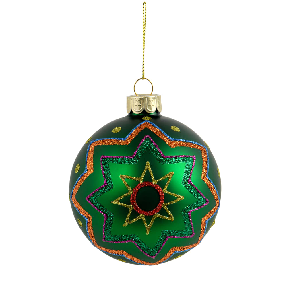 Bola de Navidad con estrellas multicolor