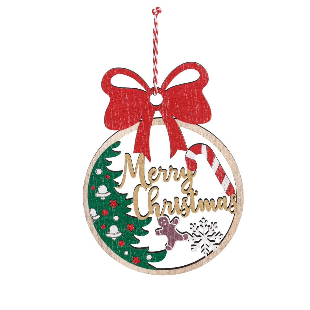 Adorno de Navidad colgante con lazo