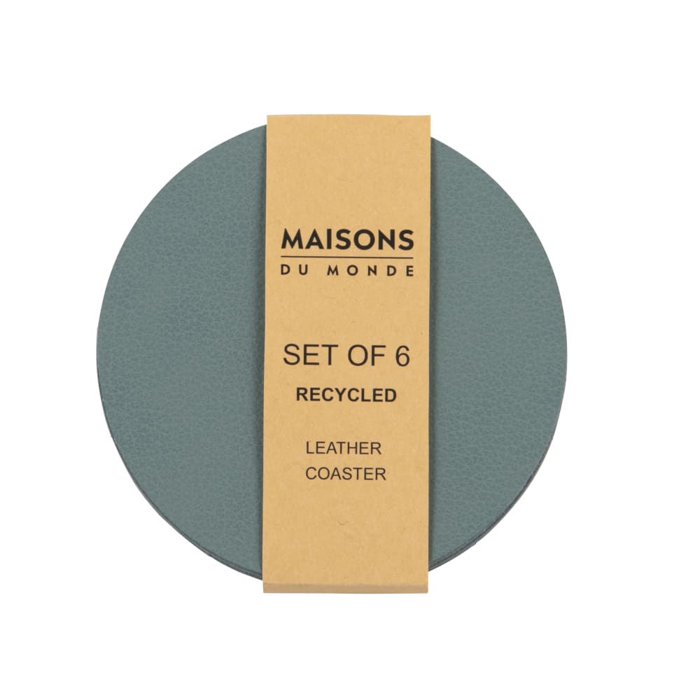 Sous-verres en synderme vert (x6)