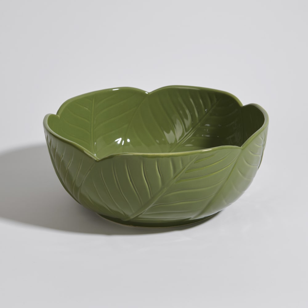 Saladier en grès vert
