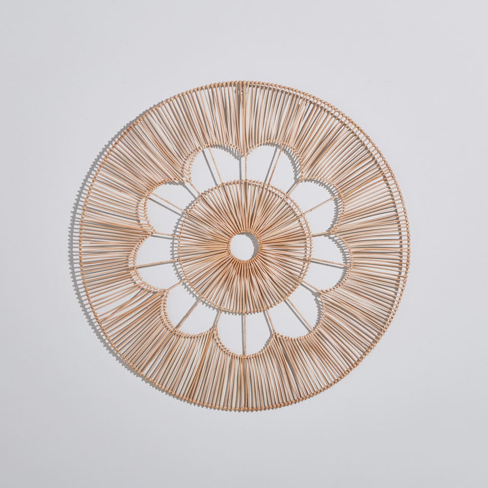 Déco murale ronde en rotin D100