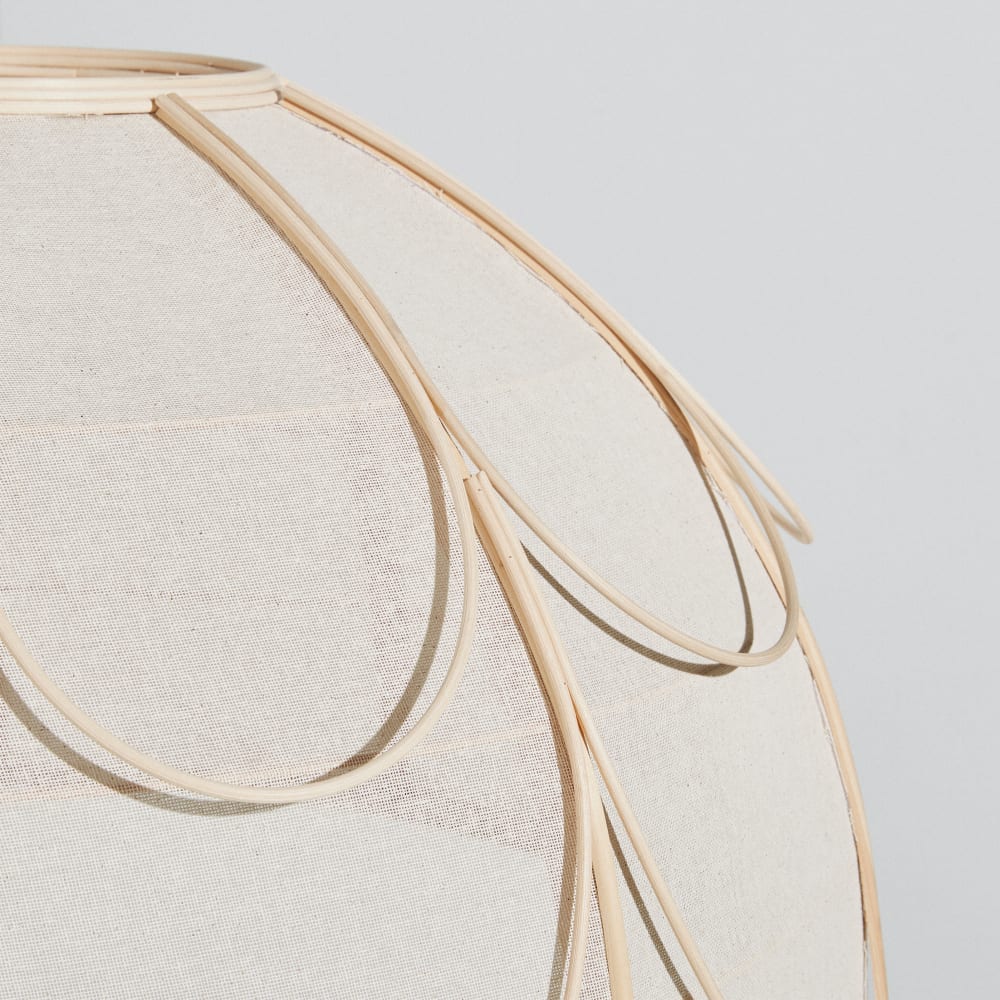 Suspension dôme en polyester recyclé crème