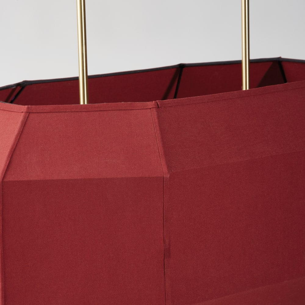 Bordeauxfarbene Pendelleuchte aus recyceltem Polyester und