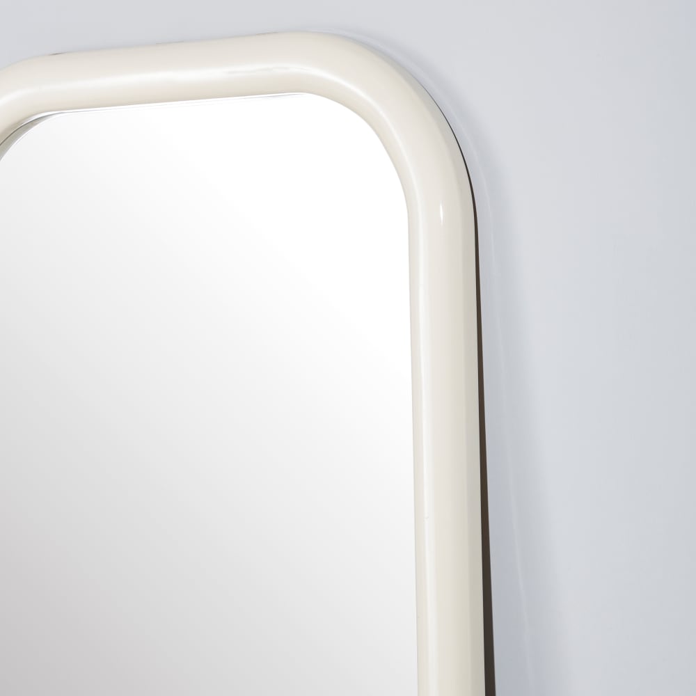 Grand miroir rectangulaire arrondi blanc 170x70