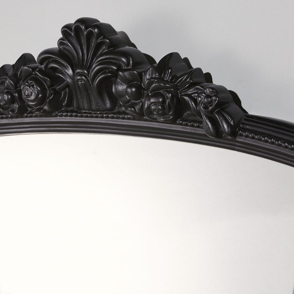 Grand miroir rectangulaire à moulures noires, 116x194 cm