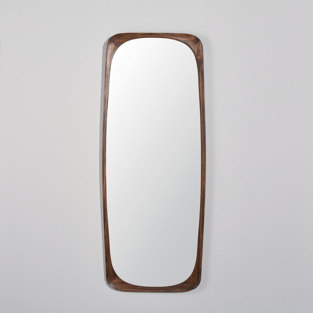 Grand miroir rectangulaire en bois de paulownia 69x175