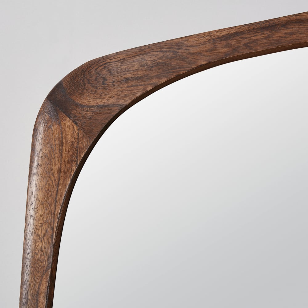 Grand miroir rectangulaire en bois de paulownia foncé, 69x175 cm - Maisons du Monde
