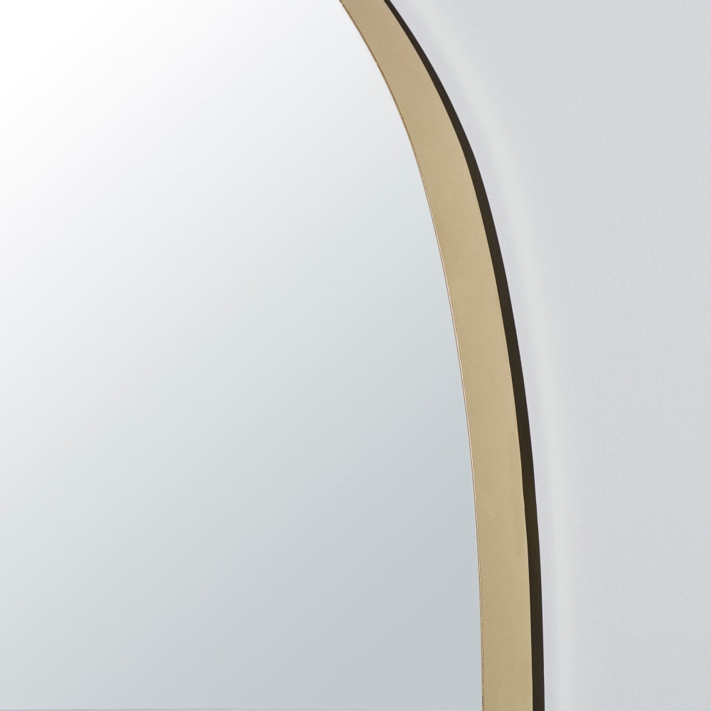 Grand miroir organique en acier doré, 80x180 cm — vue 3
