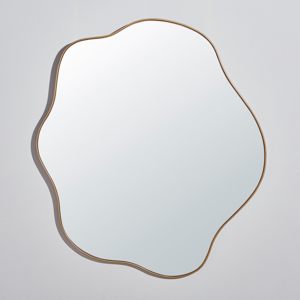 Miroir organique doré 106x120
