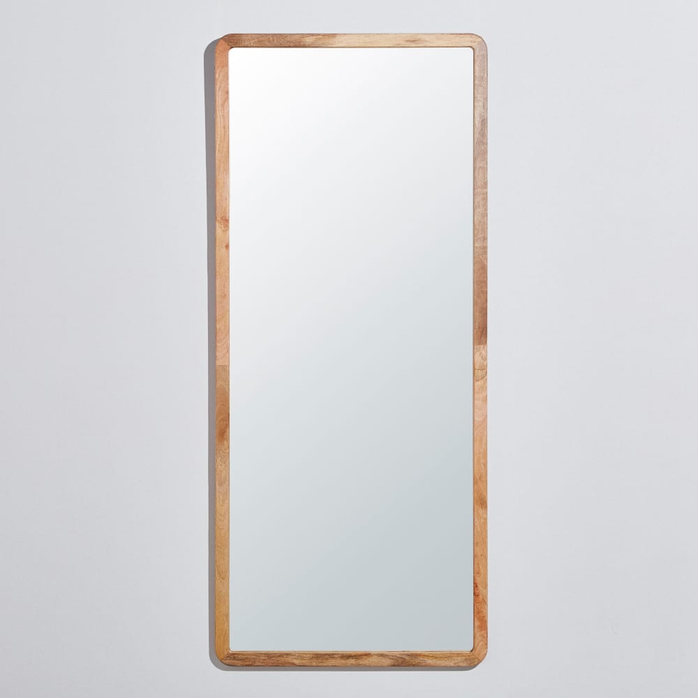 Grand miroir rectangulaire en bois de manguier 74x173