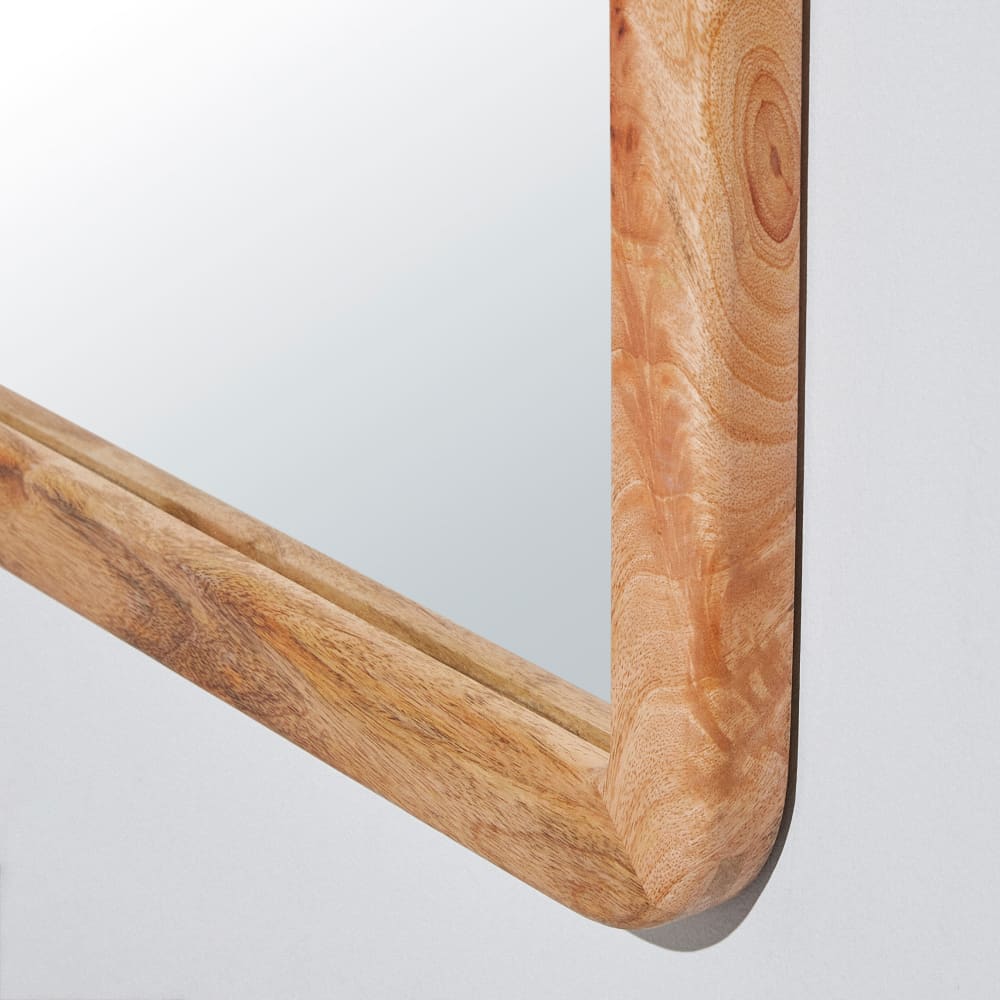 Grand miroir rectangulaire en bois de manguier, 75x175 cm — vue 3