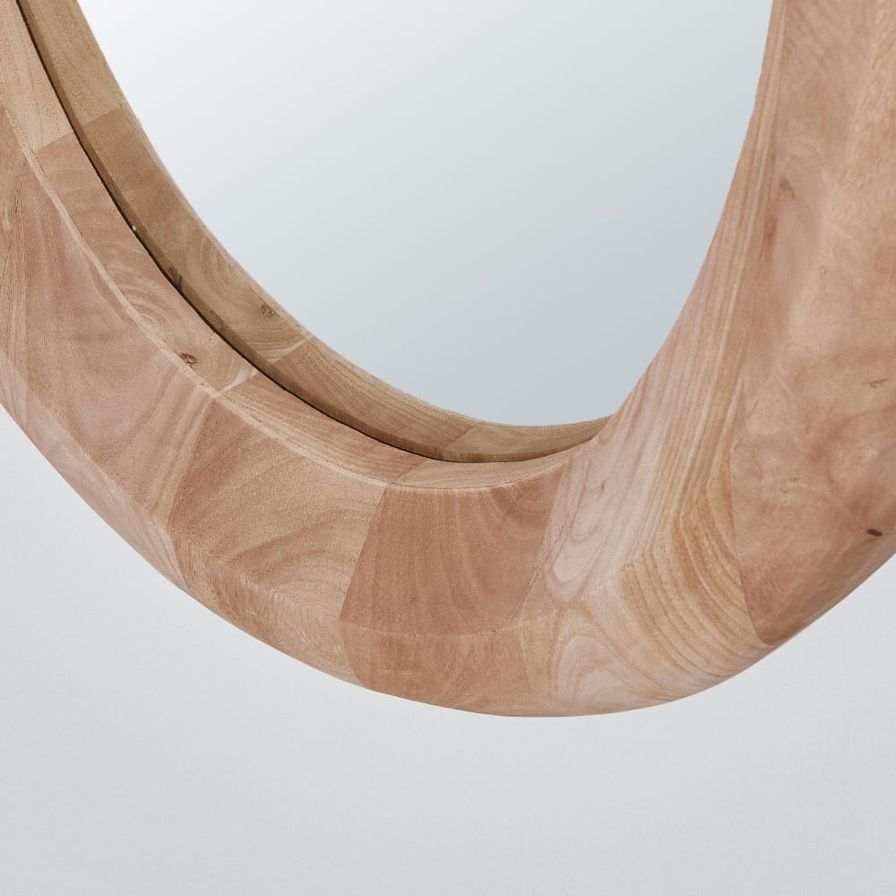Miroir ovale en bois de manguier, 65x150 cm — vue 3
