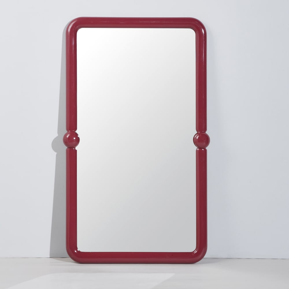 Miroir rectangulaire bordeaux, 71x120 cm