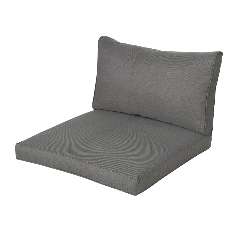 Coussins pour chauffeuse de jardin en polyester recyclé gris foncé