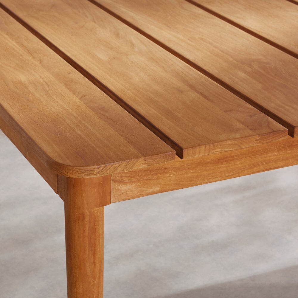 Table de jardin en bois de teck, 8 personnes, L220 cm — vue 4