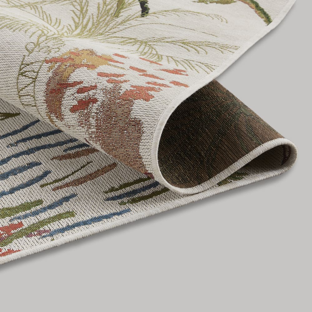 Tapis d'extérieur motif végétal multicolore, 140x200 cm — vue 4