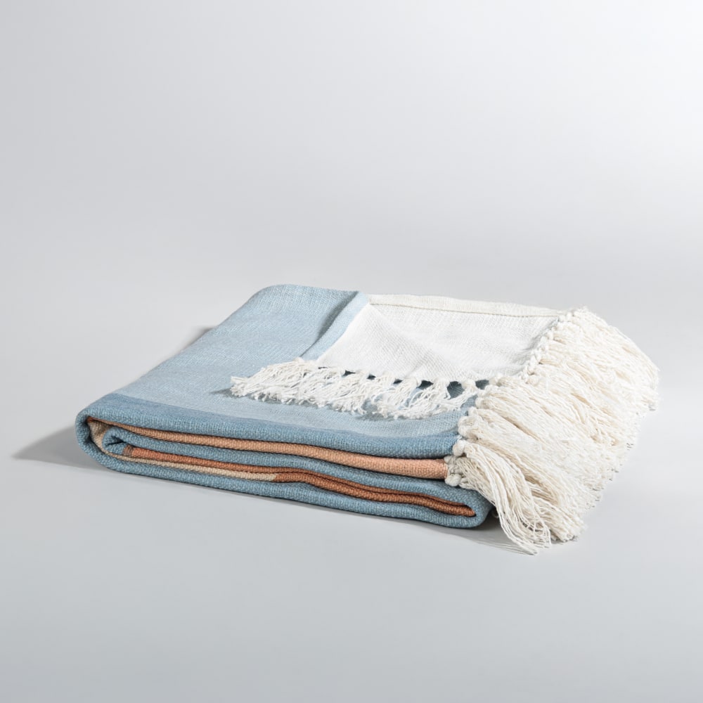 Plaid motif géométrique multicolore, 160x210 cm