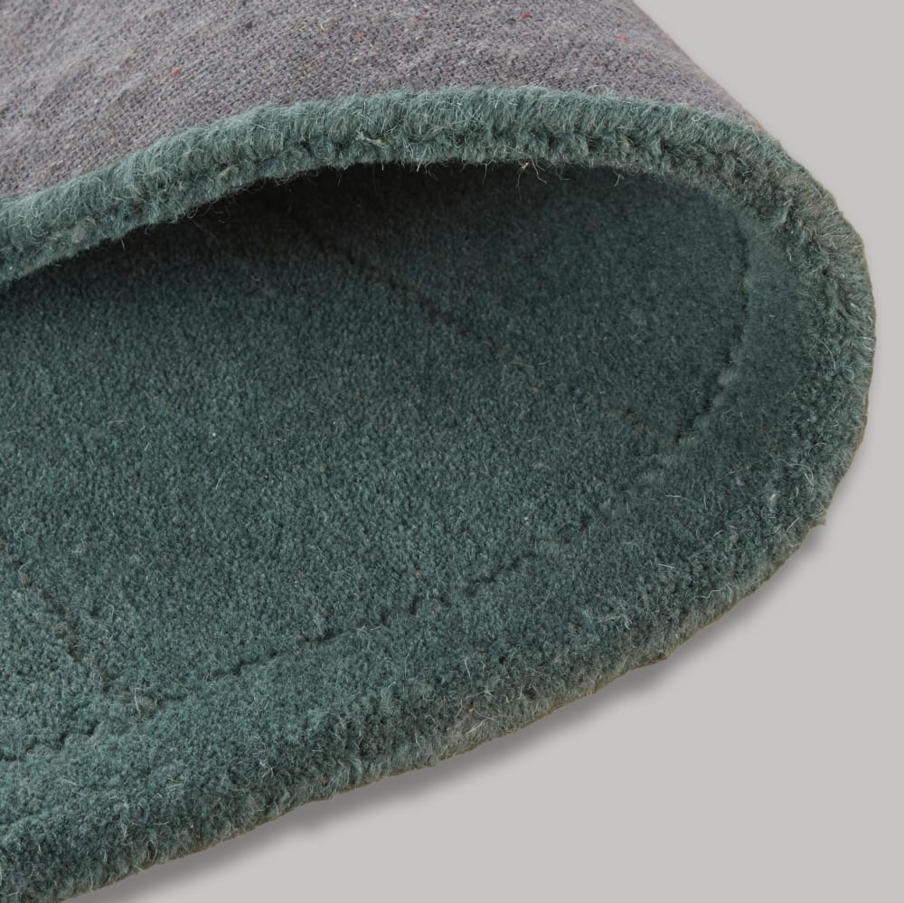 Tapis rond en laine tuftée vert foncé, Ø180 cm — vue 4