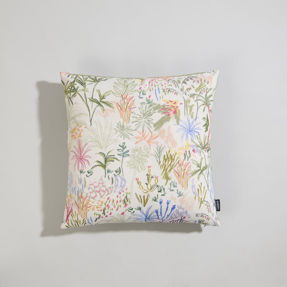 Coussin de jardin motifs végétal multicolore 45x45