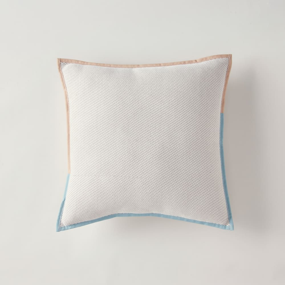 Coussin de jardin tissé avec bourdon bicolore 45x45