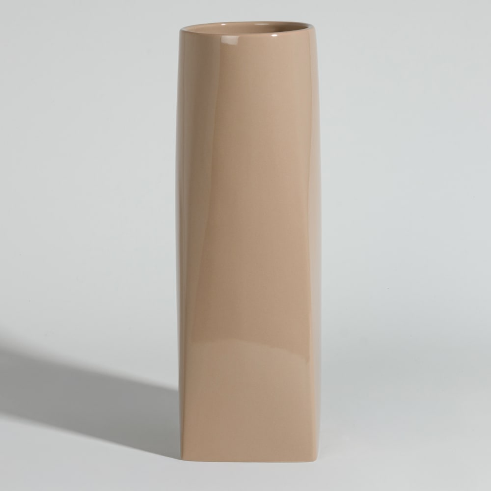 Vase en grès beige sable H32