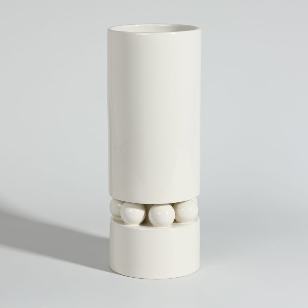 Vase en grès blanc H30