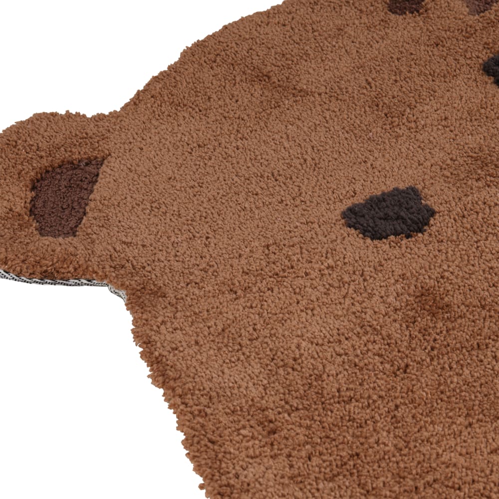 Tapis tête d'ours brun 110x100 — vue 3