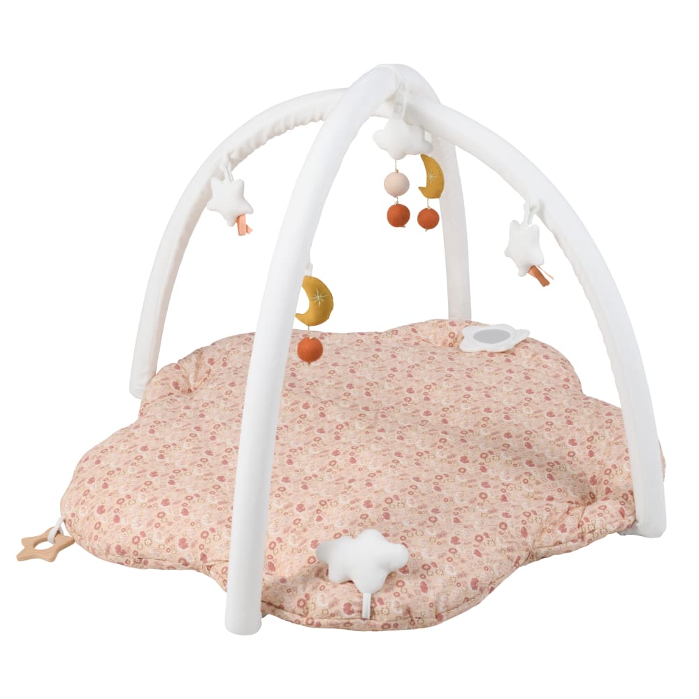 Tapis d'éveil fleur en coton multicolore