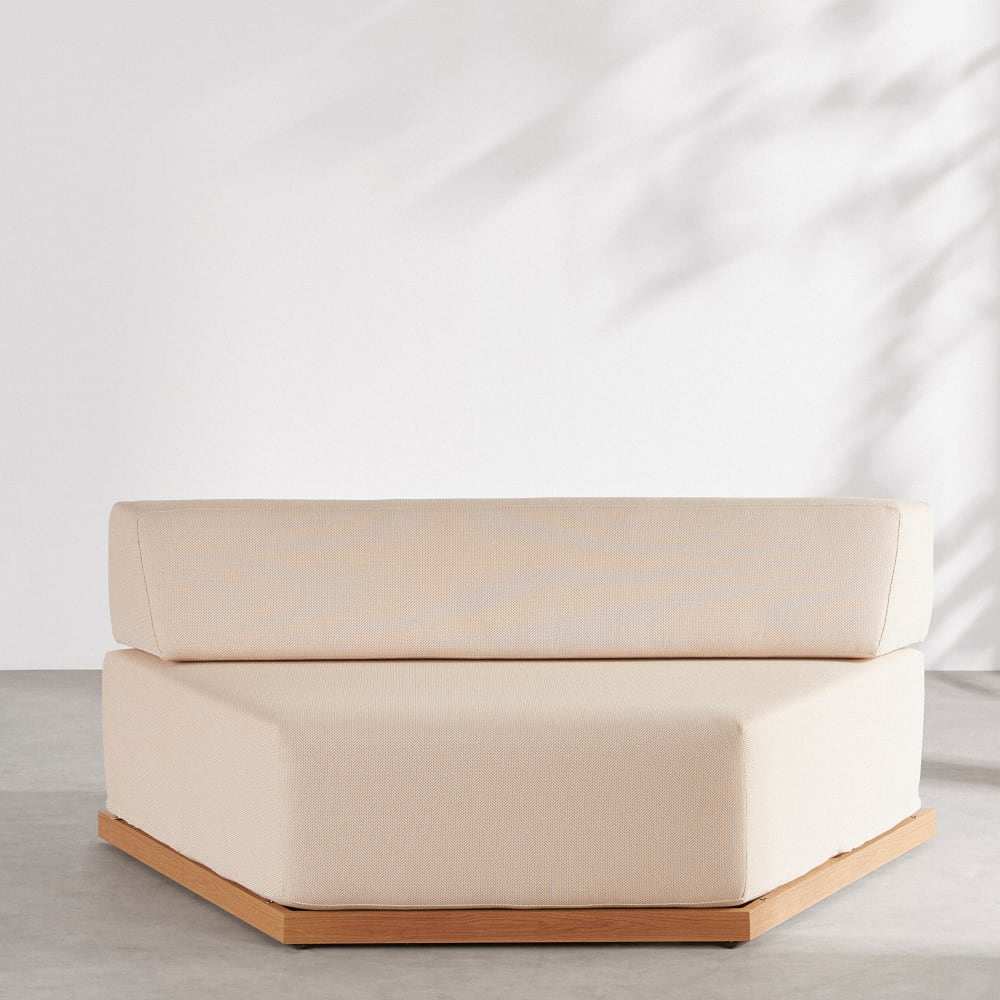 Chauffeuse 2 places pour canapé modulable professionnel en textile beige