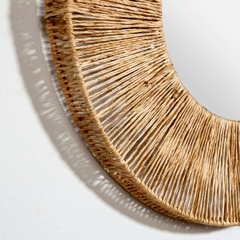 Miroirs ronds en jute tressé (x3) - Maisons du Monde