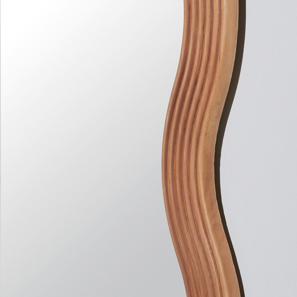 Grand miroir ondulé en bois de paulownia, 80x160 cm - Maisons du Monde