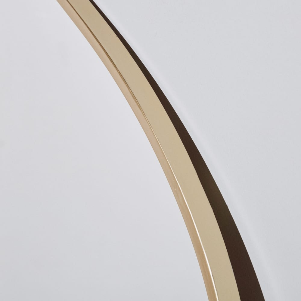 Grand miroir organique en acier doré, 70x155 cm — vue 4