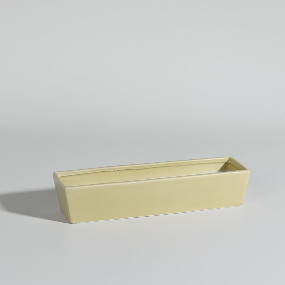 Bougie rectangulaire parfumée en céramique jaune - Maisons du Monde